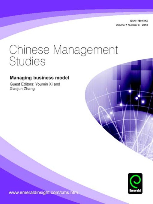 Upplýsingar um Chinese Management Studies, Volume 7, Issue 3 eftir Youmin Xi - Biðlisti